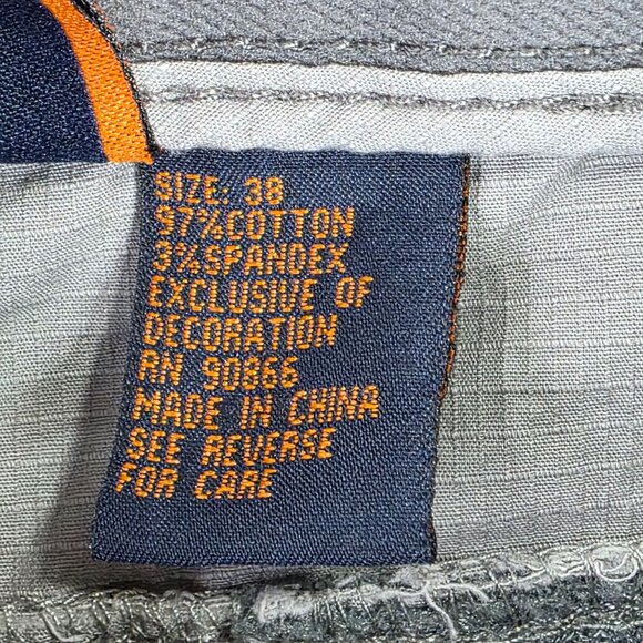 Mens WearFirst WF Gray Ripstop Cargo Shorts Free Band 11" Inseam Stretch Size 38 - Picture 4 of 11